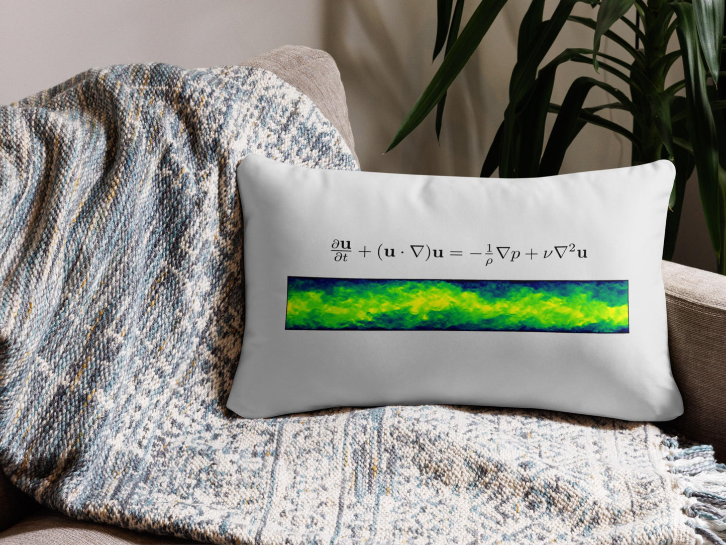 Navier Stokes Turbulence Pillow - Science Pillows