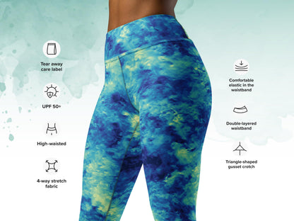 Turbulence Tie-Dye Yoga Set, High-Waist Leggings and Sports Bra