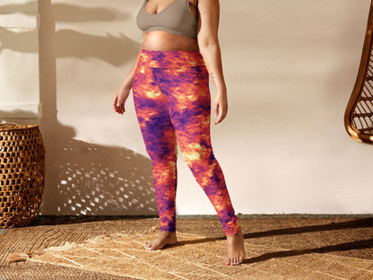 Tie Dye Magma Turbulence High Waisted Leggings