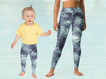 Tie-Dye Turbulence Matching Mommy and Me Leggings