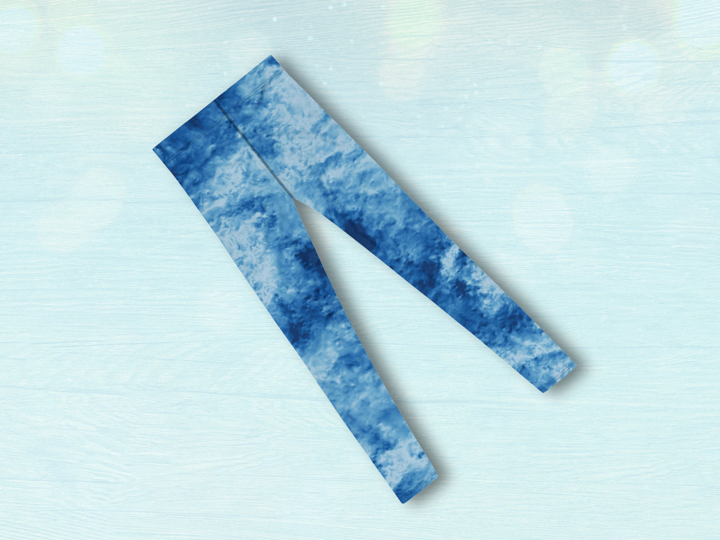 Soft Stretchy Men's Leggings for workout  yoga or everyday wear ,Tie-Dye like Patterned Meggings, Under Shorts Layer Leggings for Men