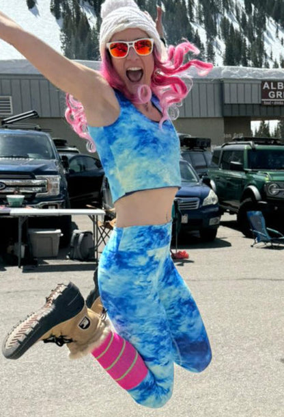 High Waist Yoga Tie-Dye Turbulence Leggings