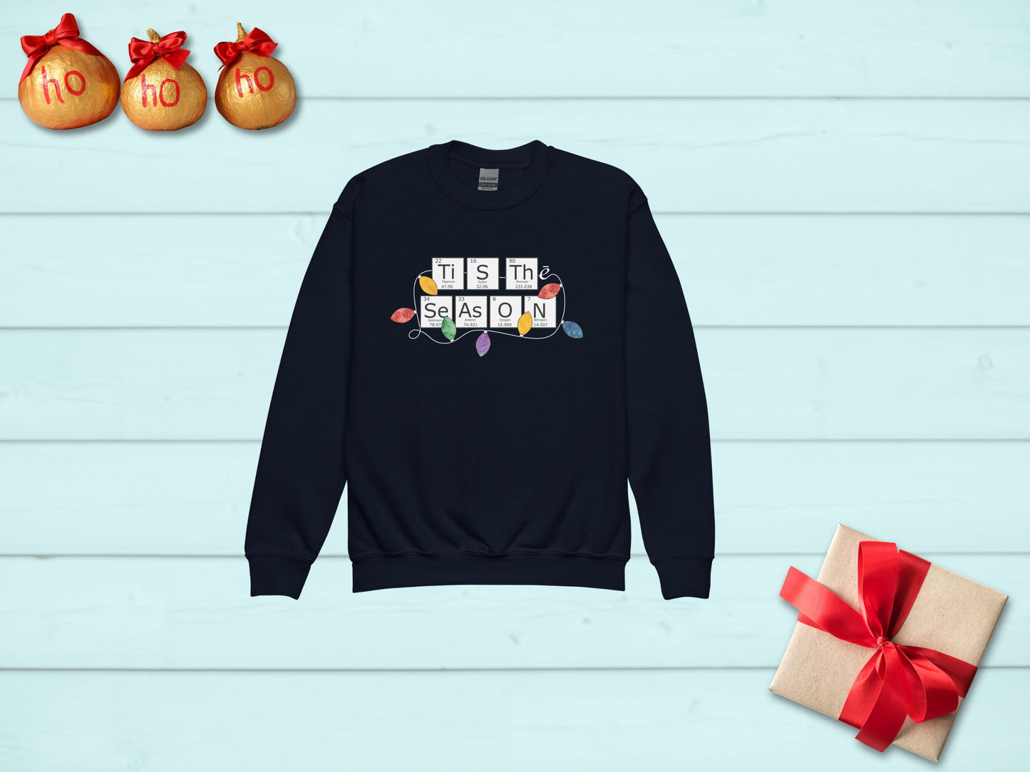 Periodic Table Family Matching Navy Holiday Sweatshirt