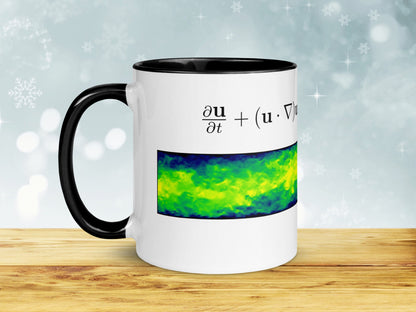 Navier-Stokes equation ceramic 11 oz Mug , Flow Physics Fluid Mechanics Cup,  Science Coffee/Tea Mug, Functional Gift for Engineer Physicist