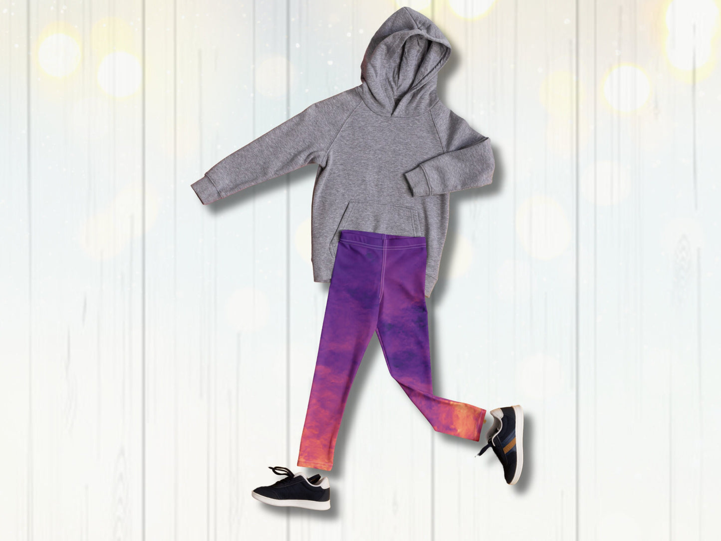 Gradient Magma Turbulence Kids Leggings