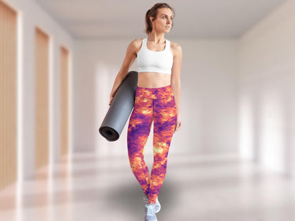 Turbulence Tie-Dye Yoga Set, High-Waist Leggings and Sports Bra