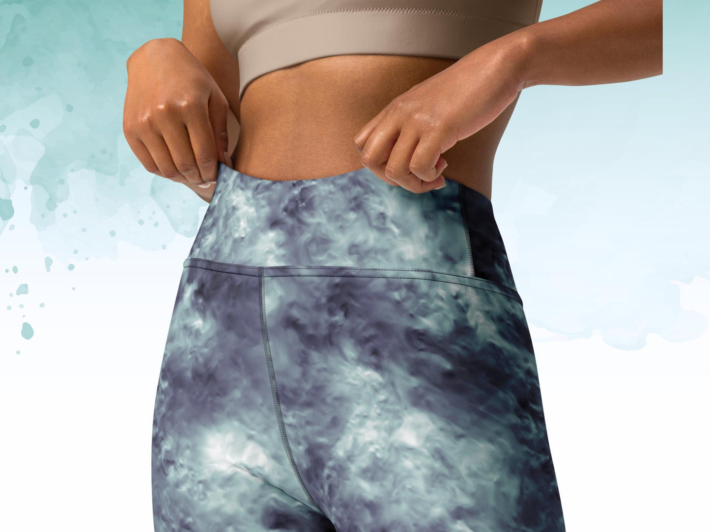 Turbulence Tie-Dye Yoga Set, High-Waist Leggings and Sports Bra