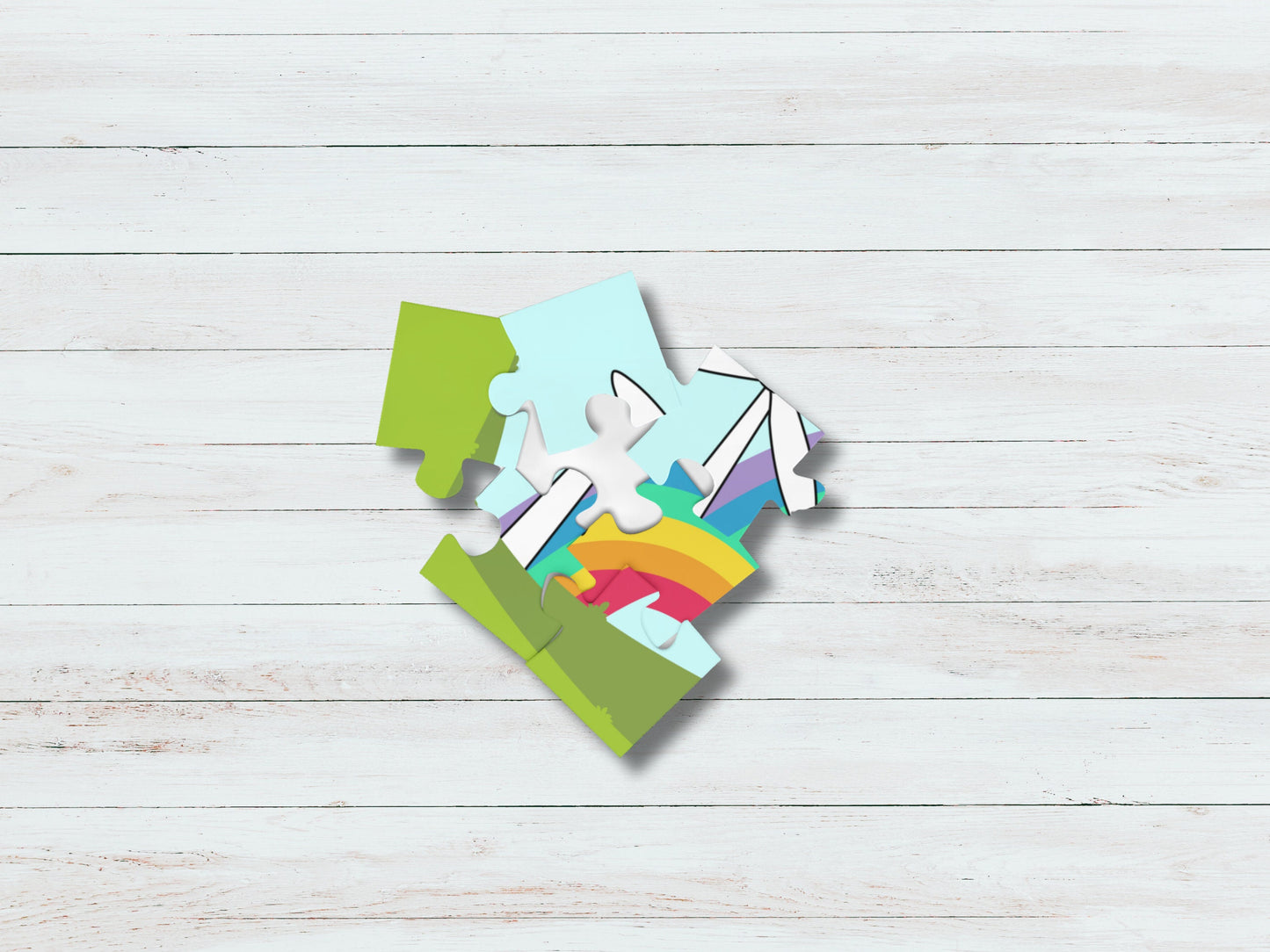 Wind Energy Puzzle for Children, Holiday Gift Idea for Toddlers, Large Pieces Puzzle for Young Kids, Montessori Christmas Gift for Kids.