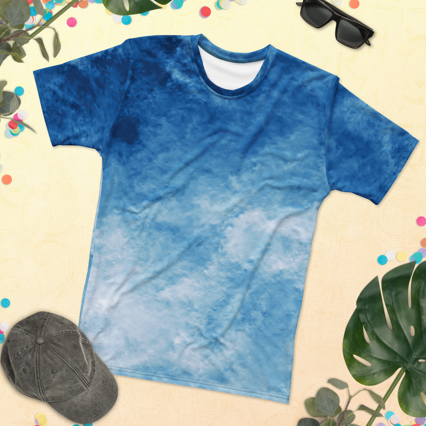 Gradient Light Blue Turbulence T-shirt