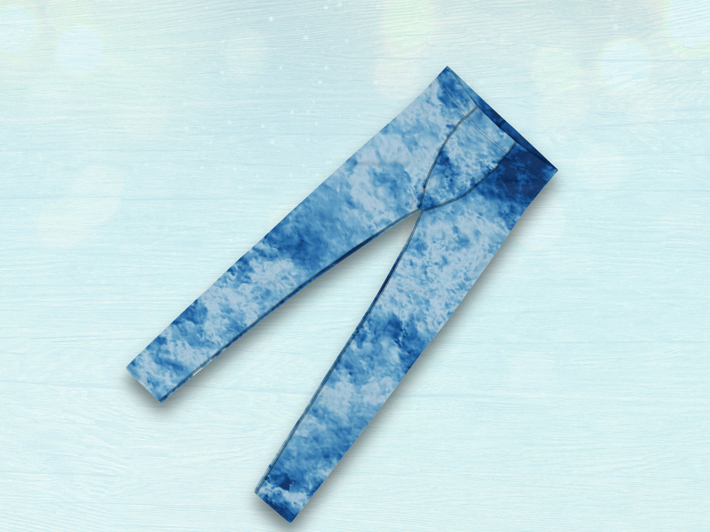 Soft Stretchy Men's Leggings for workout  yoga or everyday wear ,Tie-Dye like Patterned Meggings, Under Shorts Layer Leggings for Men