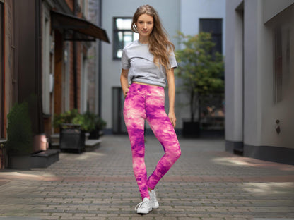 Turbulence Tie-Dye Yoga Set, High-Waist Leggings and Sports Bra