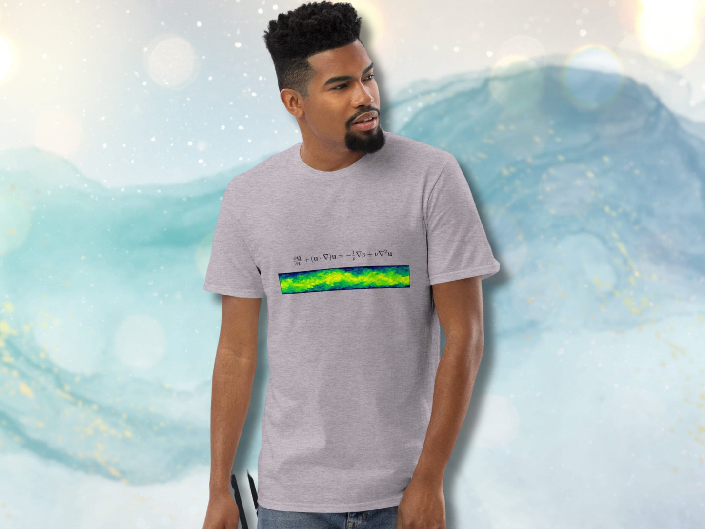 Navier-Stokes equation Unisex Short-Sleeve Shirt, Geeky T-Shirt for Flow Physics Fluid Mechanics Lovers, Mechanical Engineering  Science Tee