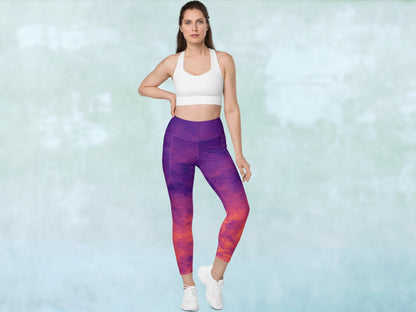 Gradient Magma Turbulence Pocketed Leggings