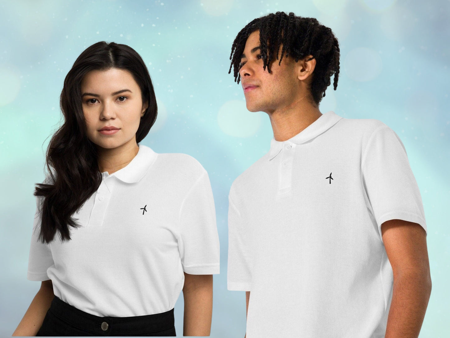 Unisex Pique Wind Turbine Embroidery Polo Shirt, Renewable Energy Lover’s Shirt, Wind Energy Fan Embroidered Polo Shirt, Golf Polo Gift