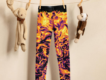 Kids Science Leggings – Soft, Stretchy, Colorful Pants for Active Play, Elastic Waistband, Fun Summer Outfit with Bold Print