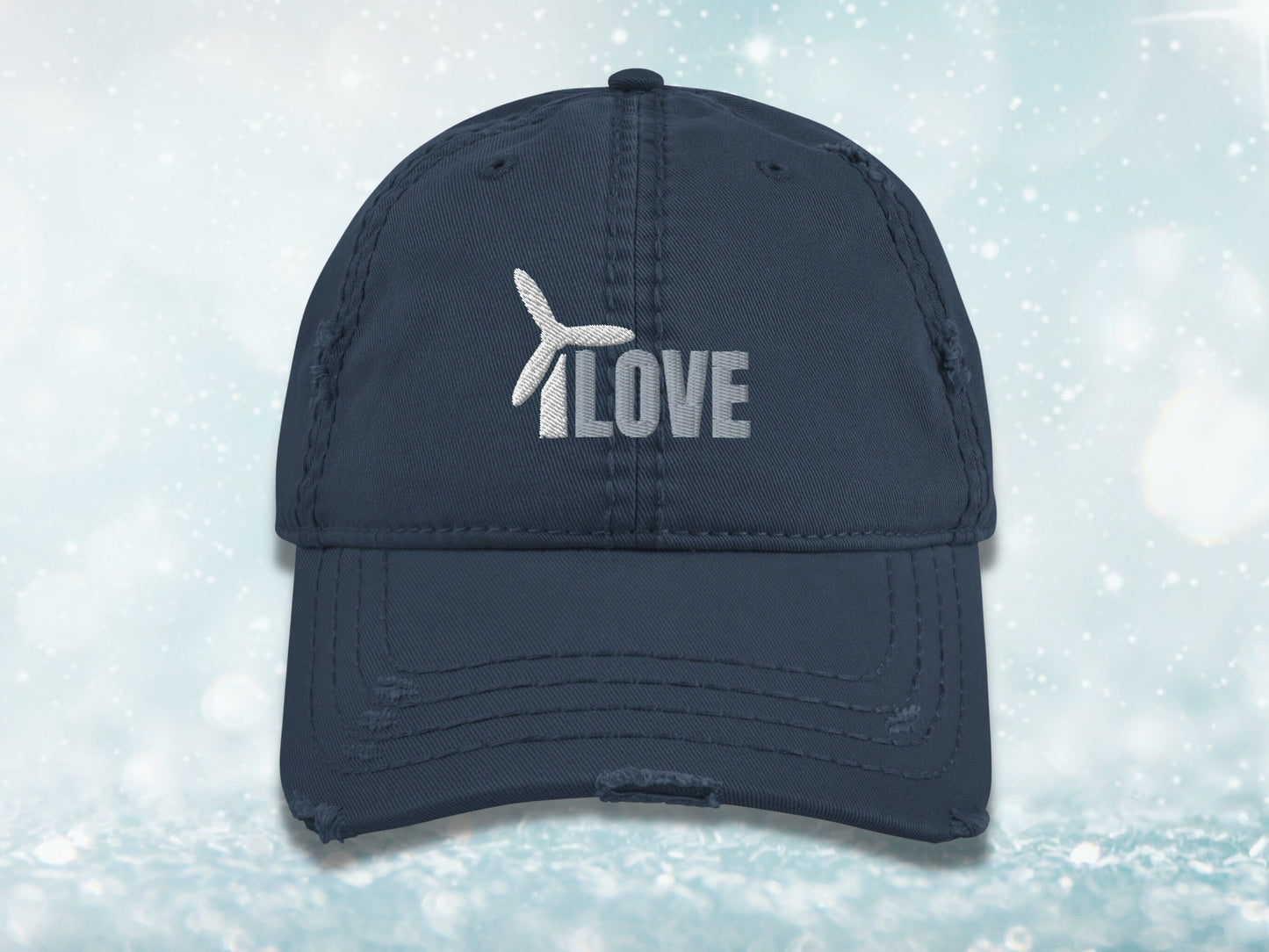 Love Wind Energy 3D Embroidered Baseball Dad Cap Hat