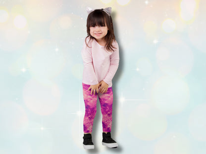 Stretchy Kids Leggings, Toddler Leggings for Boys and Girls, Unisex Tie-Dye Patterened Pants for Kids, Back to School Tights for Children