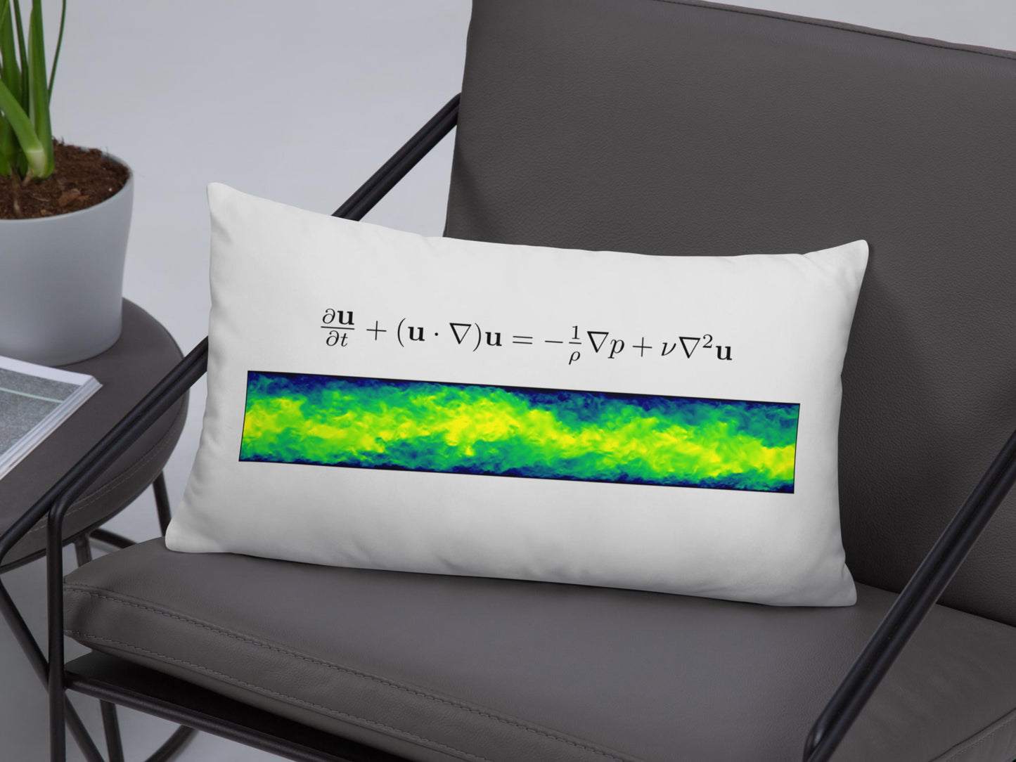 Navier Stokes Turbulence Pillow - Science Pillows