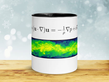 Navier-Stokes equation ceramic 11 oz Mug , Flow Physics Fluid Mechanics Cup,  Science Coffee/Tea Mug, Functional Gift for Engineer Physicist