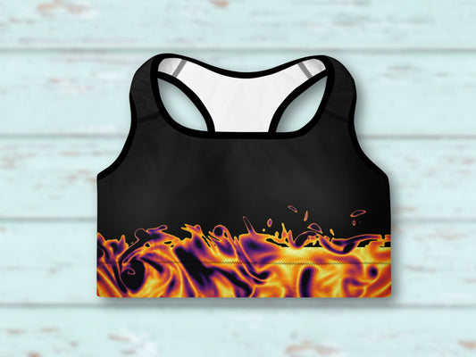 Padded Turbulence Science Sports Bra – Moisture-Wicking, Supportive, Bold Activewear for Summer Workouts or Beach Vibes
