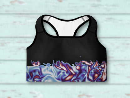 Padded Turbulence Science Sports Bra – Moisture-Wicking, Supportive, Bold Activewear for Summer Workouts or Beach Vibes