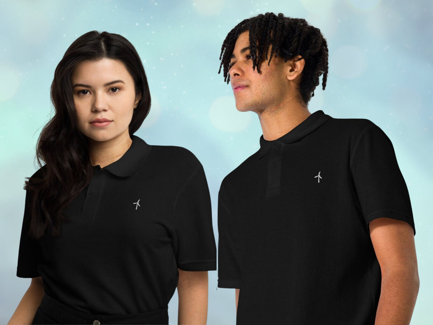 Unisex Pique Wind Turbine Embroidery Polo Shirt, Renewable Energy Lover’s Shirt, Wind Energy Fan Embroidered Polo Shirt, Golf Polo Gift