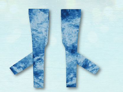 Soft Stretchy Men's Leggings for workout  yoga or everyday wear ,Tie-Dye like Patterned Meggings, Under Shorts Layer Leggings for Men