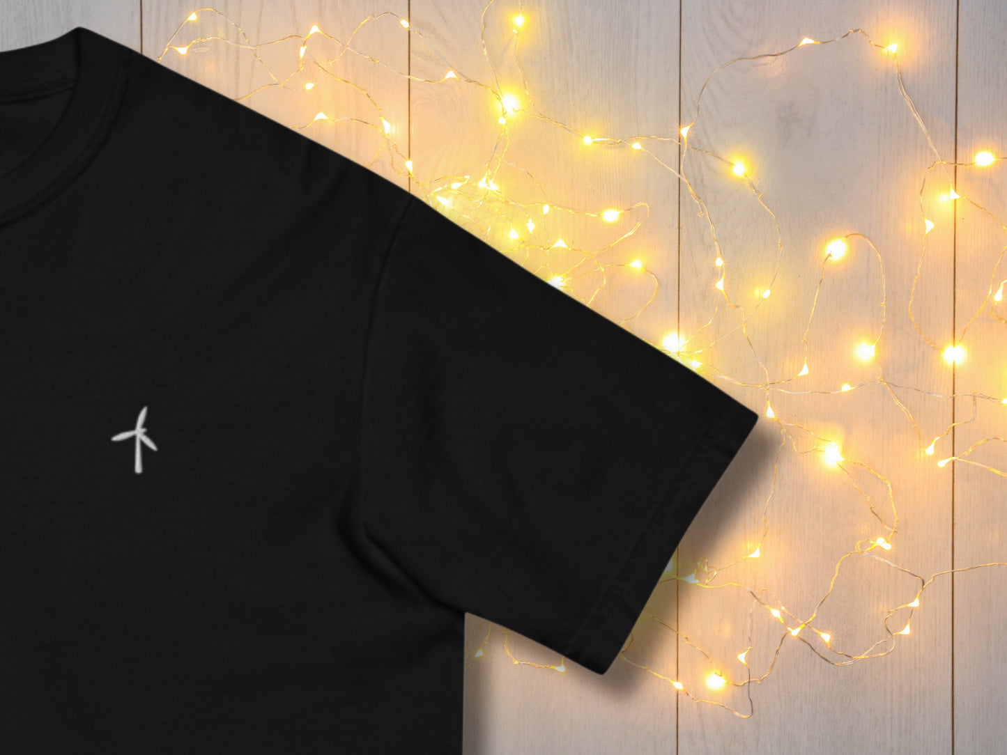 Unisex Wind Turbine Embroidery T-Shirt, Women's - Men's Wind Energy Tee, Shirt for Renewable Energy Fans, Embroidered Wind Turbine Love