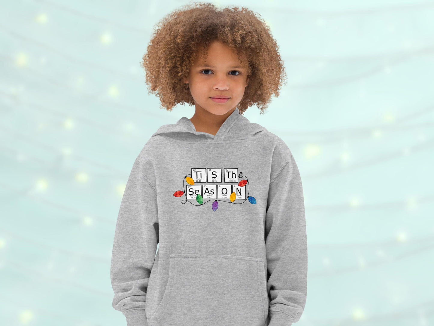 Periodic Table Grey Holiday Kids Hoodie