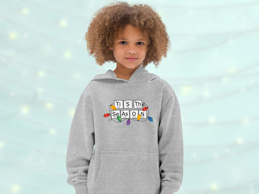 Periodic Table Grey Holiday Kids Hoodie