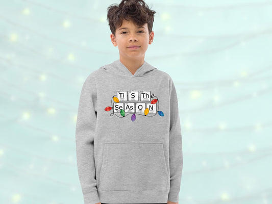Periodic Table Grey Holiday Kids Hoodie