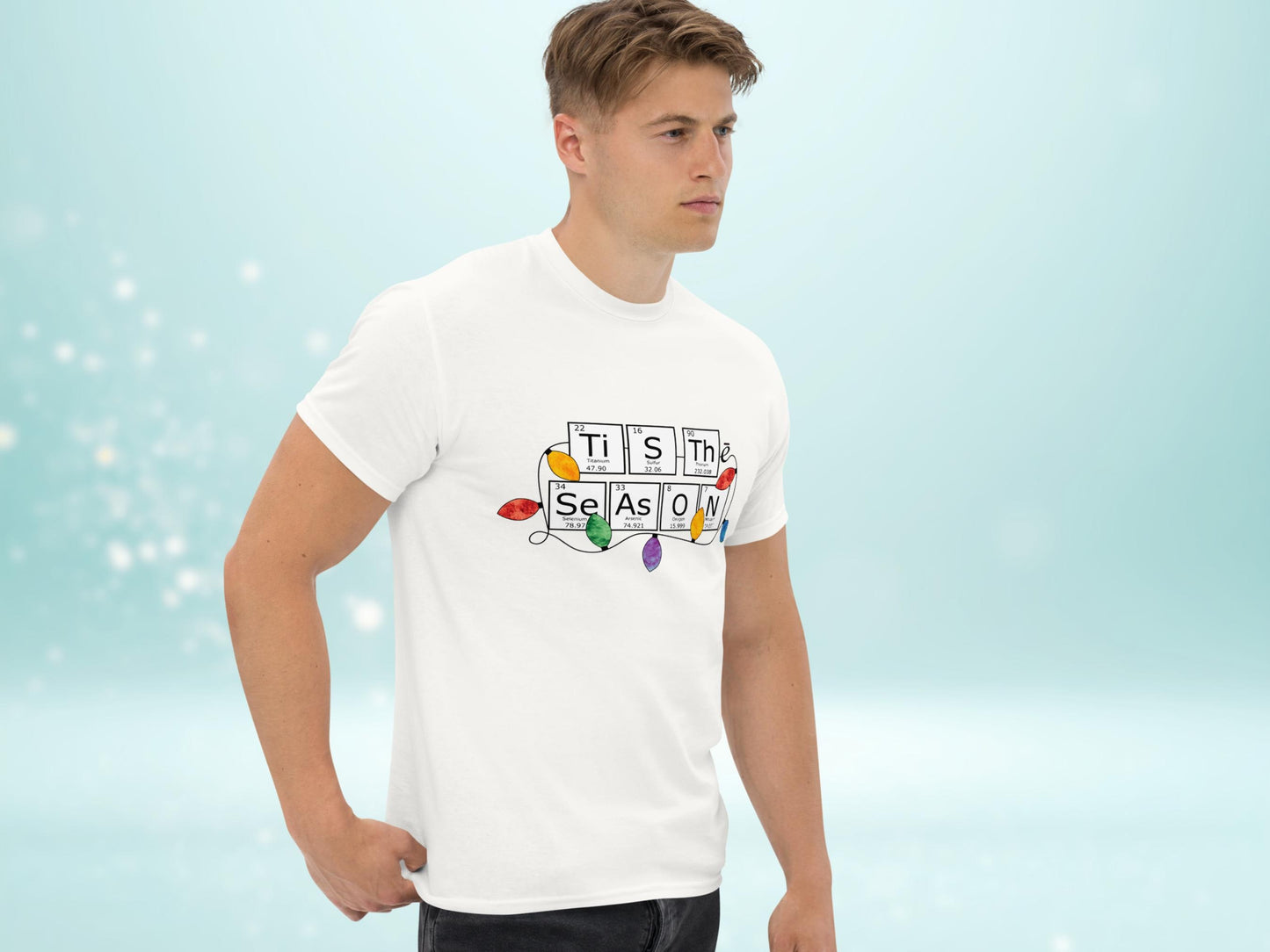 Periodic Table Holiday White Unisex T-Shirt