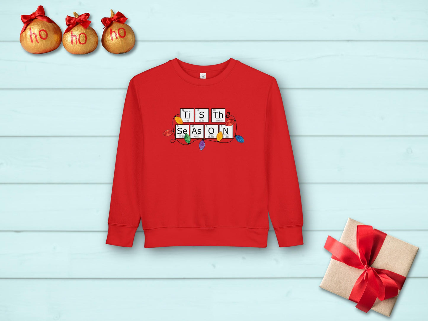 Periodic Table Family Matching Red Holiday Sweatshirt