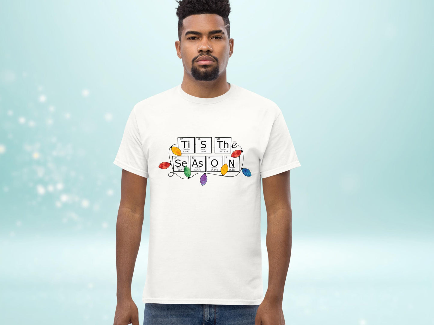 Periodic Table Holiday White Unisex T-Shirt