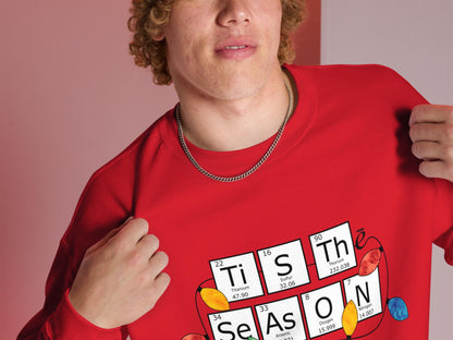 Periodic Table Family Matching Red Holiday Sweatshirt