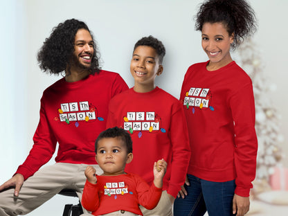 Periodic Table Family Matching Red Holiday Sweatshirt