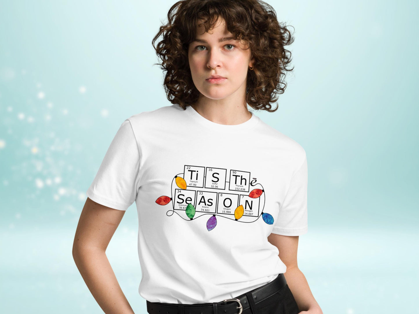 Periodic Table Holiday White Unisex T-Shirt