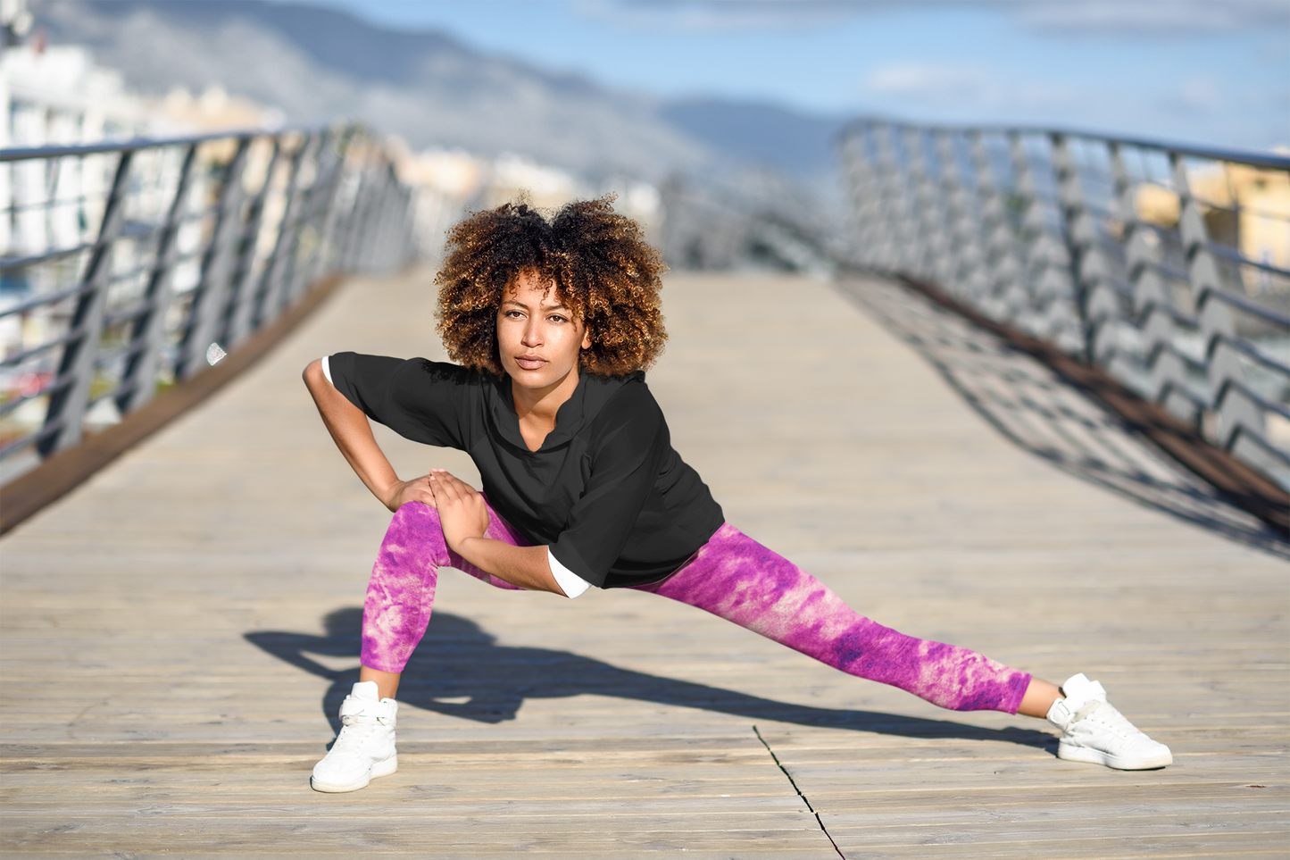 Tie Dye Rose Pink Turbulence High Waisted Leggings
